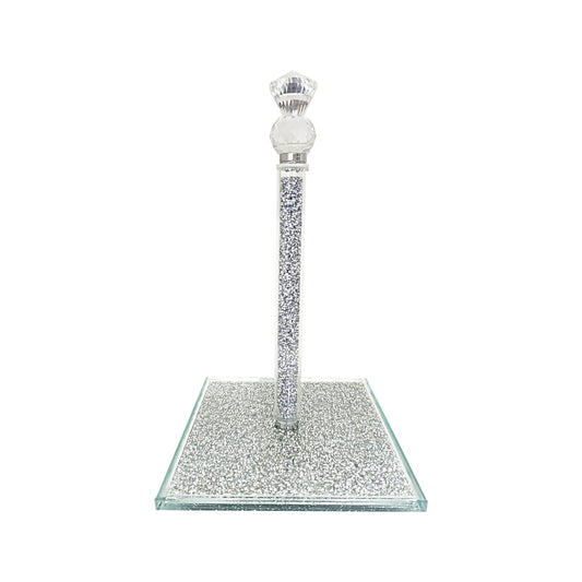 Exotic Designs Crushed diamond paper towel holder Silver