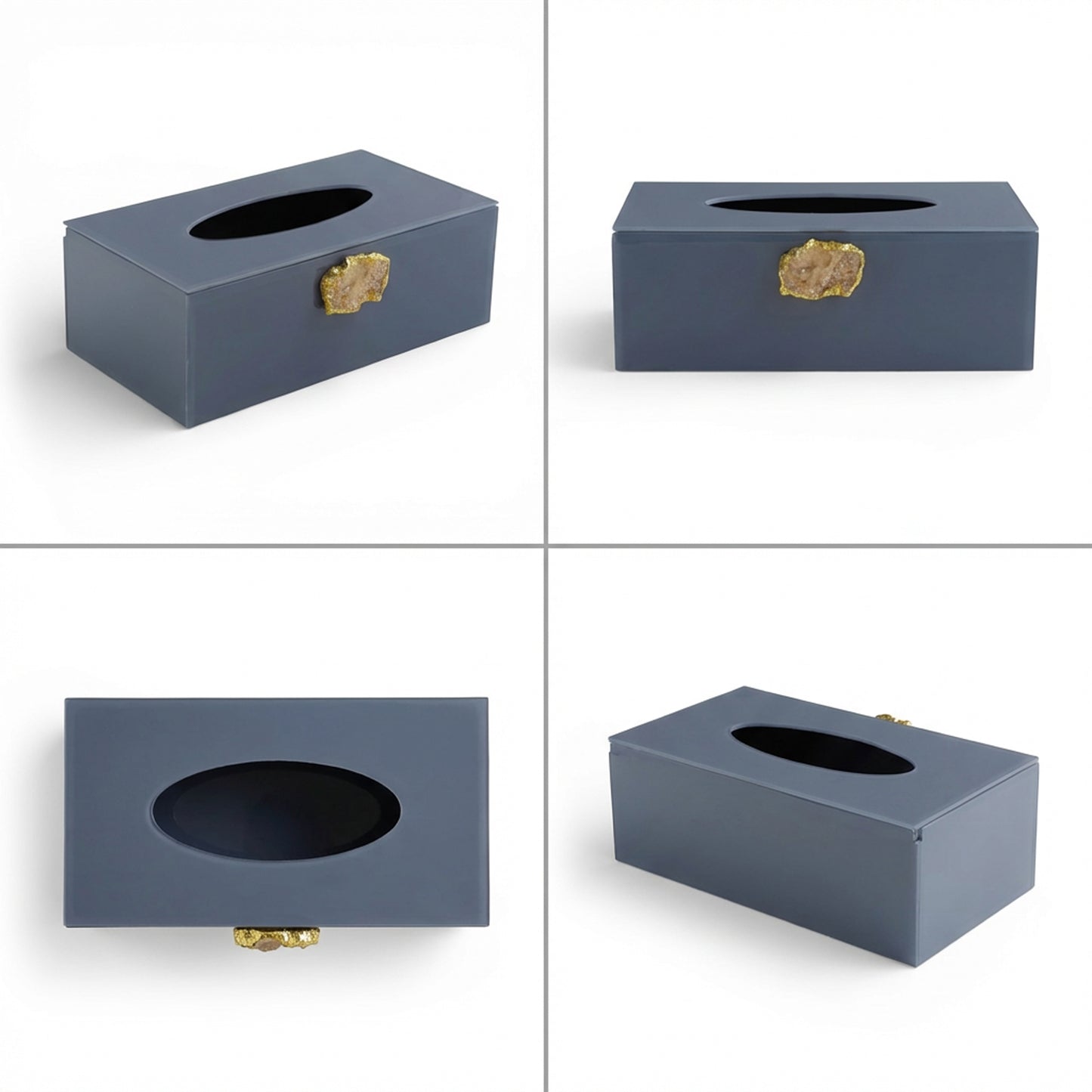 Acrylic Tissue Box Blue