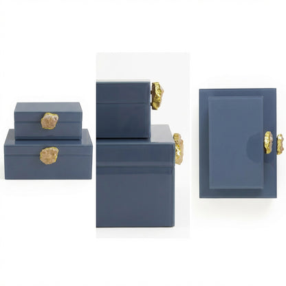 2 Piece Jewellery Box Set Blue