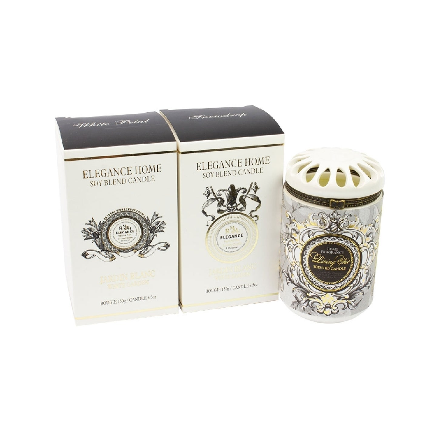 Elegance Home 2 Piece Soy Blend Candle Set Assorted