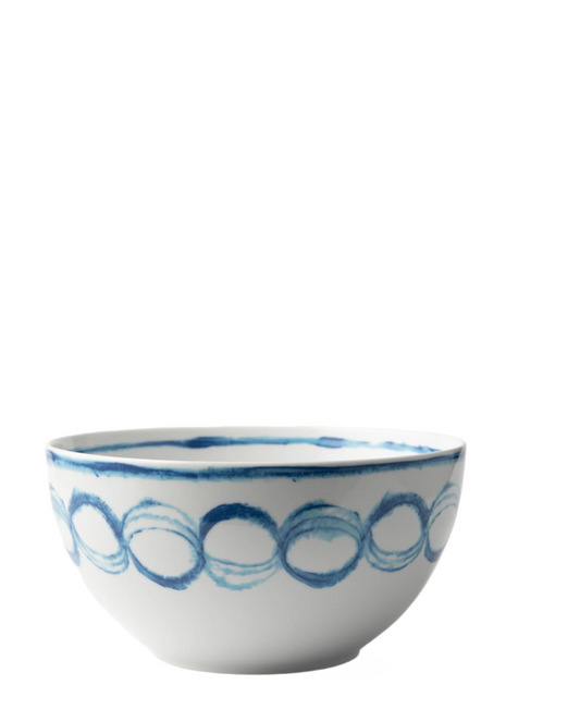 Jenna Clifford 21cm Serving Bowl - White & Blue