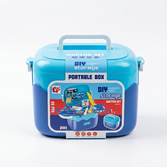 20 Piece 2-in-1 DIY Doctor Play Set Blue