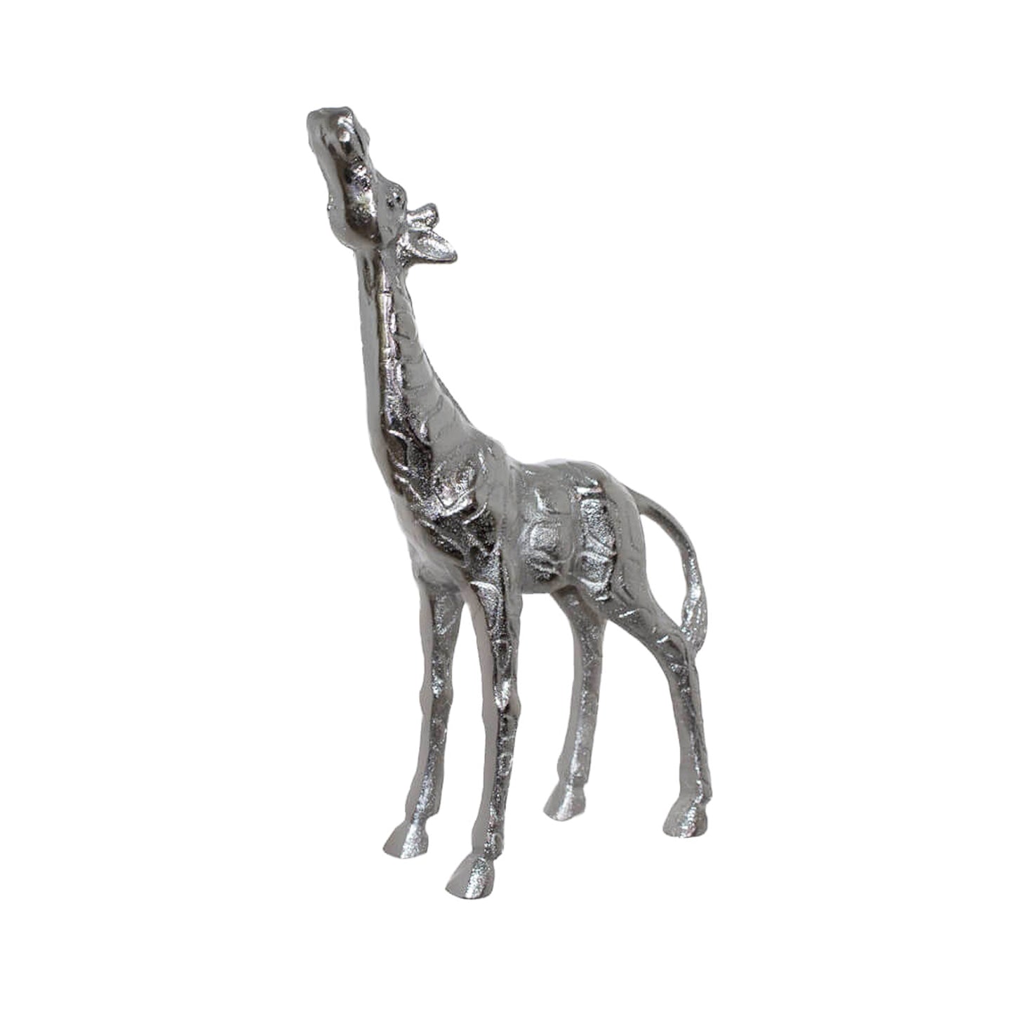 Urban Decor 28cm Giraffe Looking Up Silver