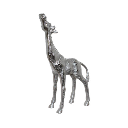 Urban Decor 28cm Giraffe Looking Up Silver