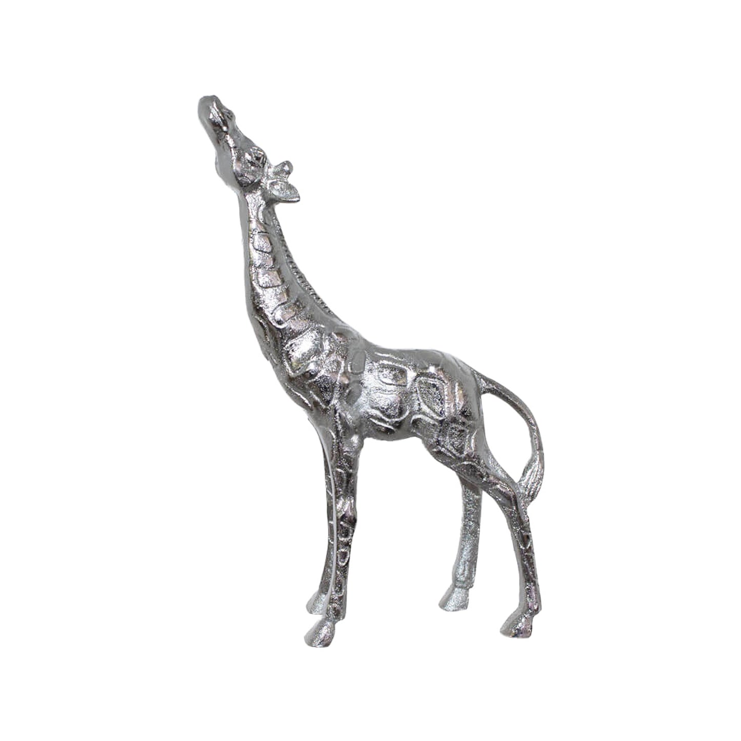 Urban Decor 28cm Giraffe Looking Up Silver