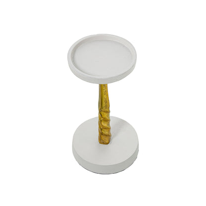 Urban Decor 21cm Pillar Candle Holder Gold & White