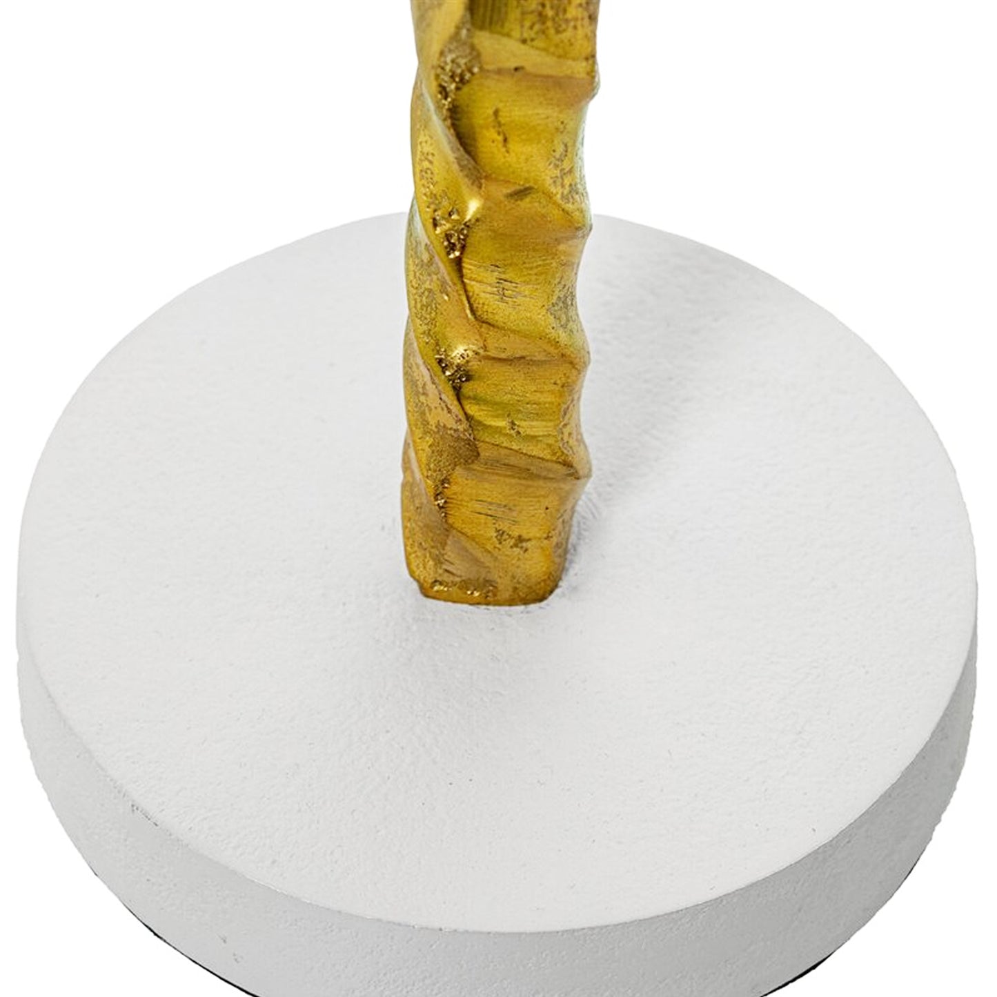 Urban Decor 31cm Pillar Candle Holder Gold & White