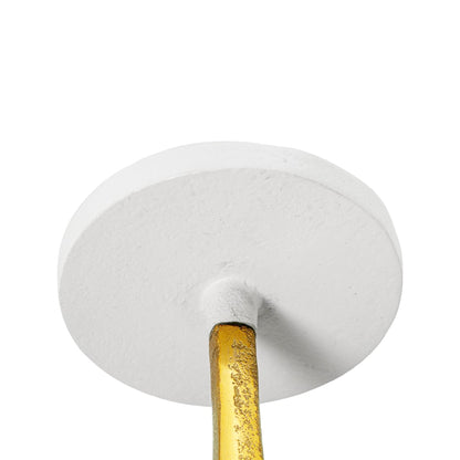 Urban Decor 31cm Pillar Candle Holder Gold & White