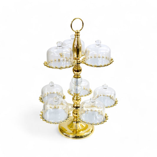 Milano Rotating Cupcake Stand Gold