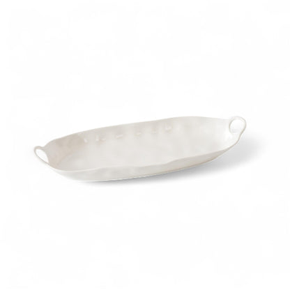 Kitchen Life Deep Long Ceramic Server White