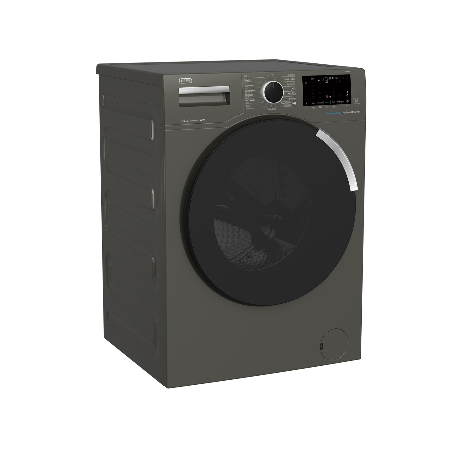 Defy 12kg Steamcure Front Loader Washing Machine Manhattan Grey