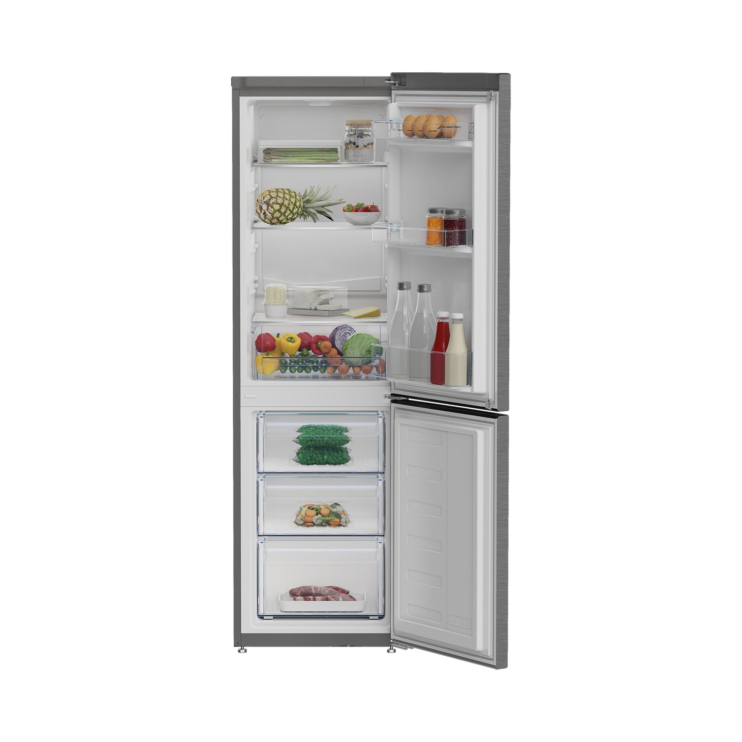 Defy 210Lt Fridge / Freezer Metallic