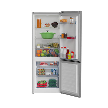 Defy 325L Bottom Gloss Metal Combi Fridge Metallic