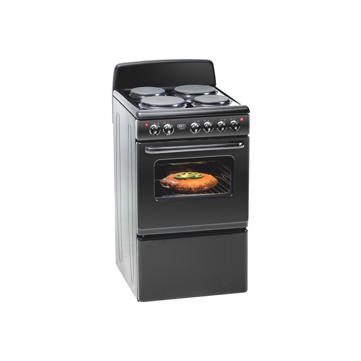 Defy Compact 4 Plate Stove Black