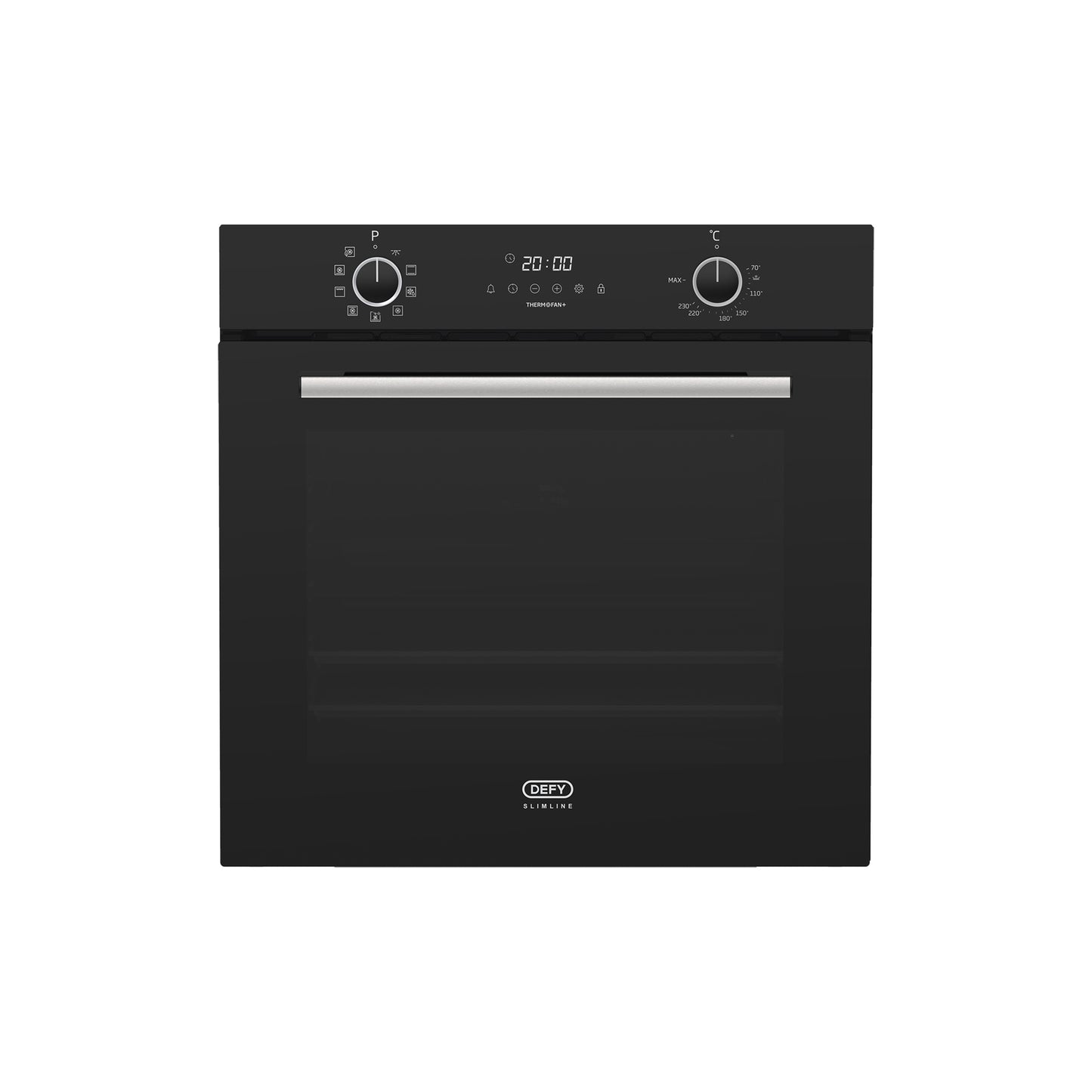 Defy 60cm Built-In Oven with Thermofan+ Black