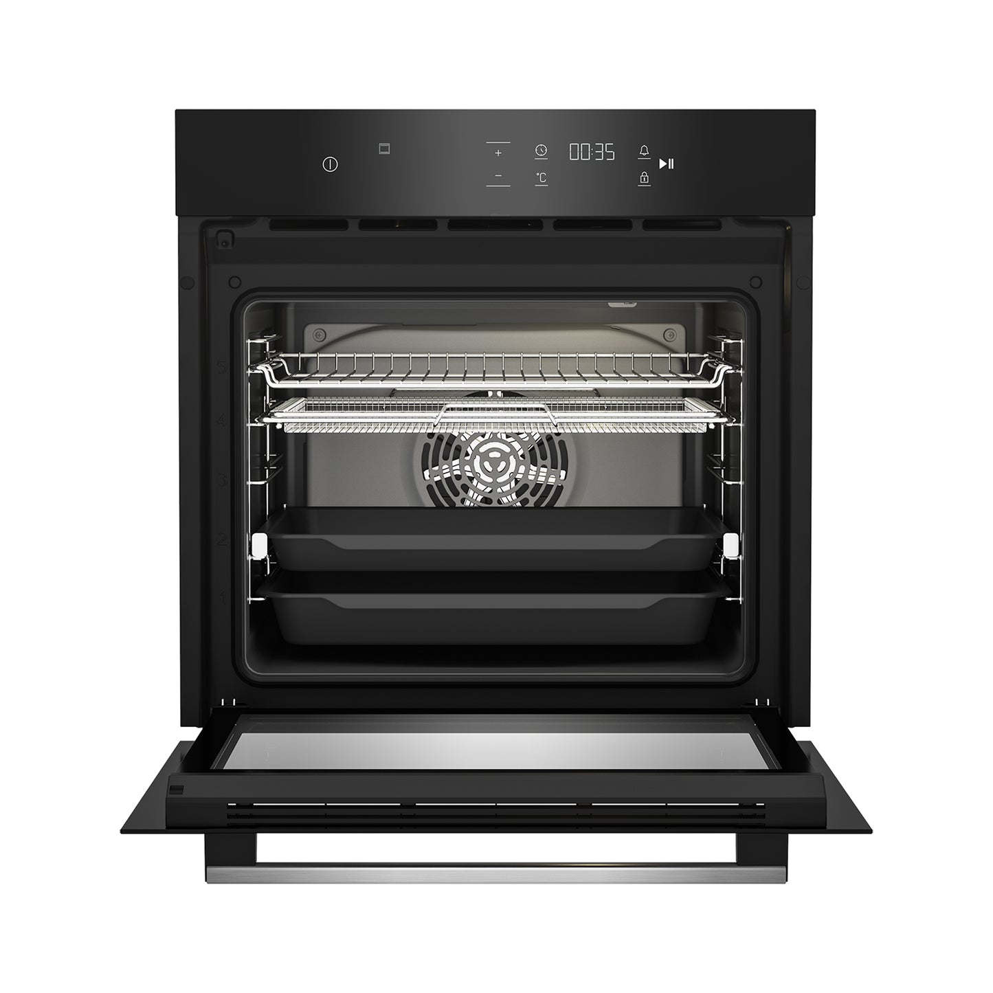 Defy 60cm Slimline ThermoFan+ Eye-Level Oven Black