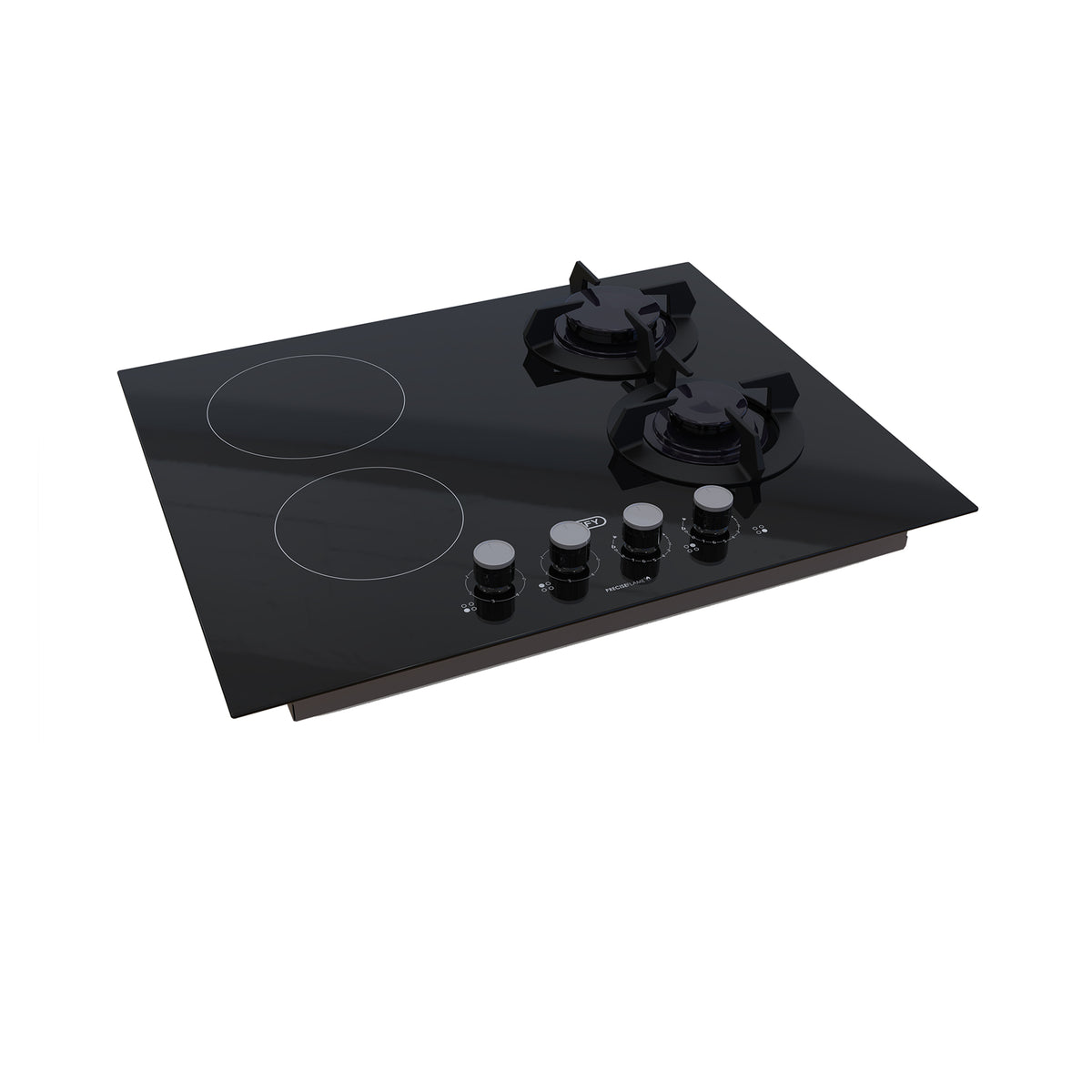 Defy 65cm Dual Fuel Hob Black Glass