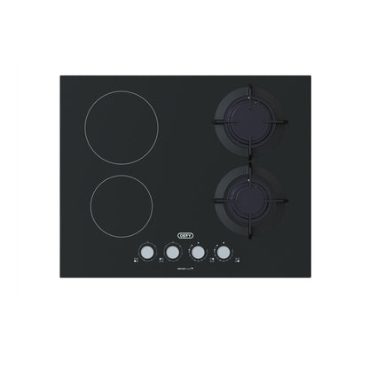 Defy 65cm Dual Fuel Hob Black Glass