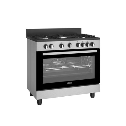 Defy 90cm Gas Electric Range Cooker Thermofan+ Black & Inox