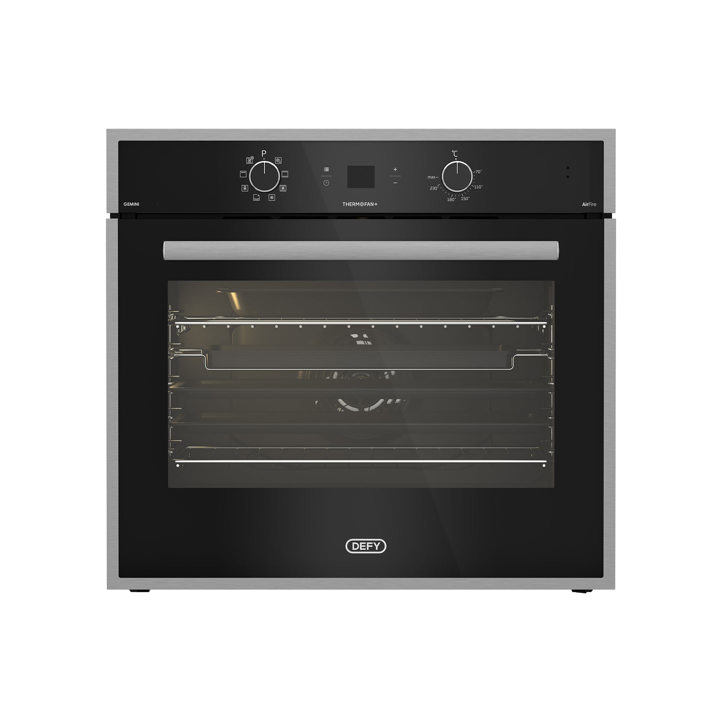 Defy 70cm Gemini Thermofan+ Eye-Level Oven Black