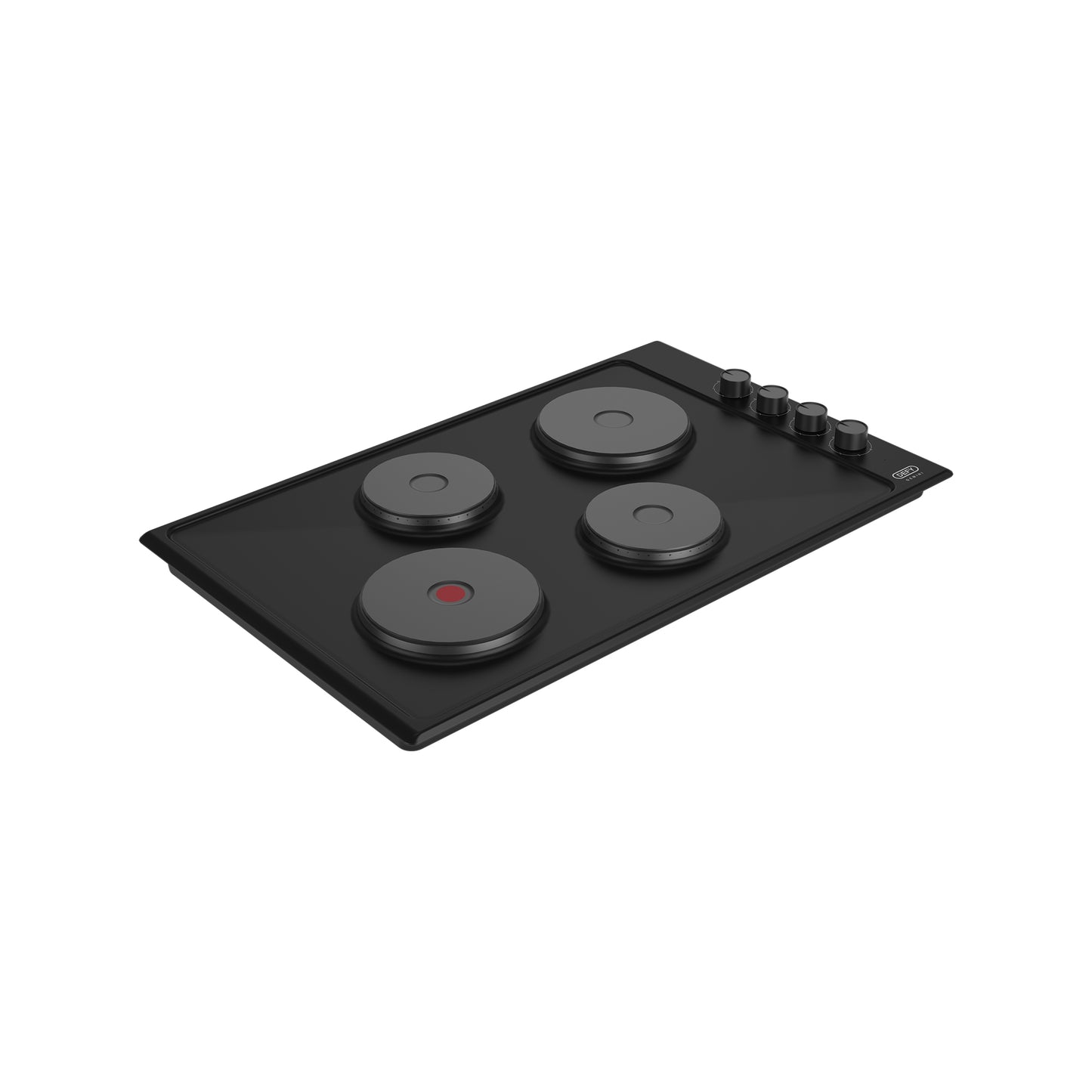 Defy 4 Plate Gemini Solid Hob Black