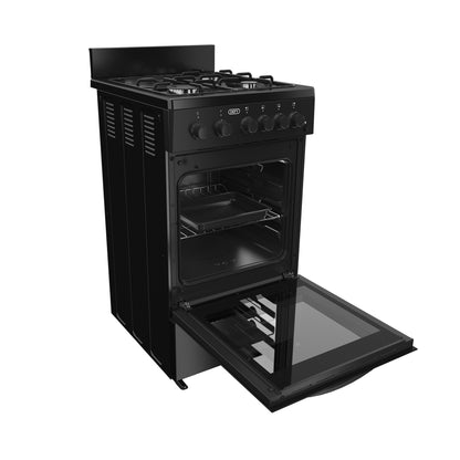 Defy 3 Burner 1 Solid Plate Gas Stove Black
