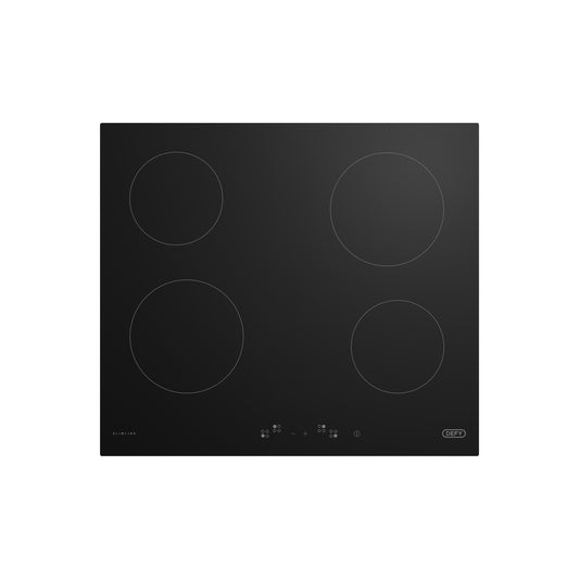Defy 4 Plate Slimline Touch Control Ceramic Hob Black