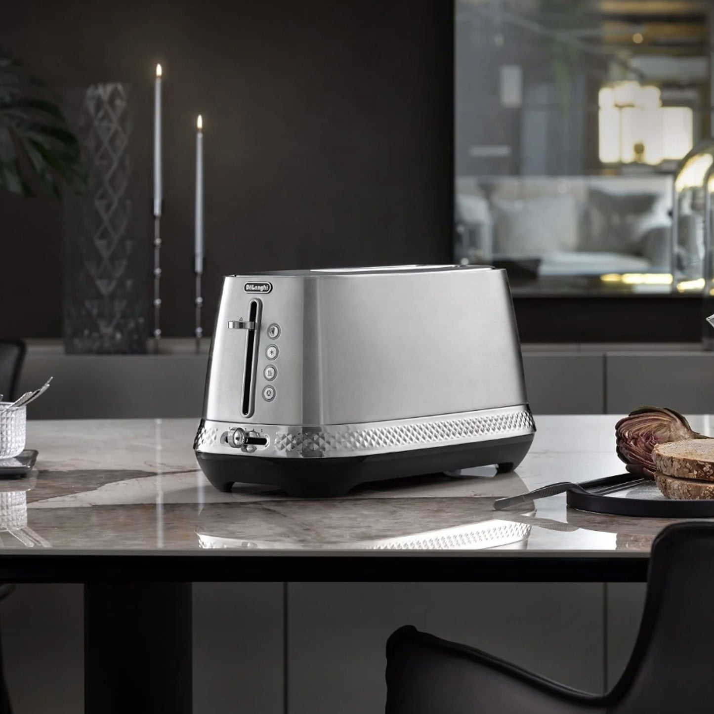 Delonghi Diadema Long Slot Toaster Metal