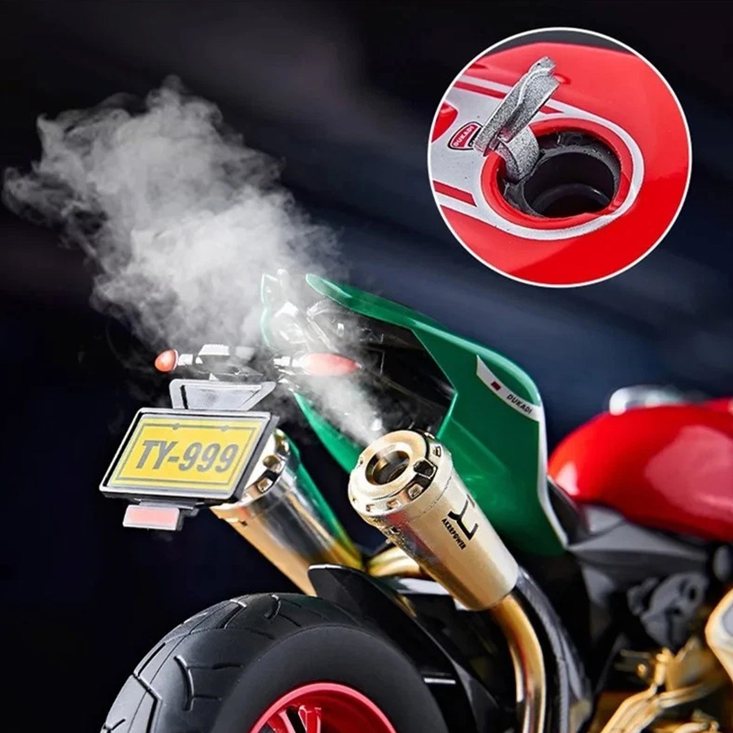 Die Cast Motorcycle Model Multicoloured