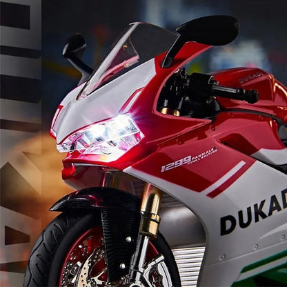 Die Cast Motorcycle Model Multicoloured