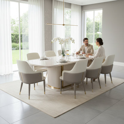 9 Piece Dining Room Set Grey