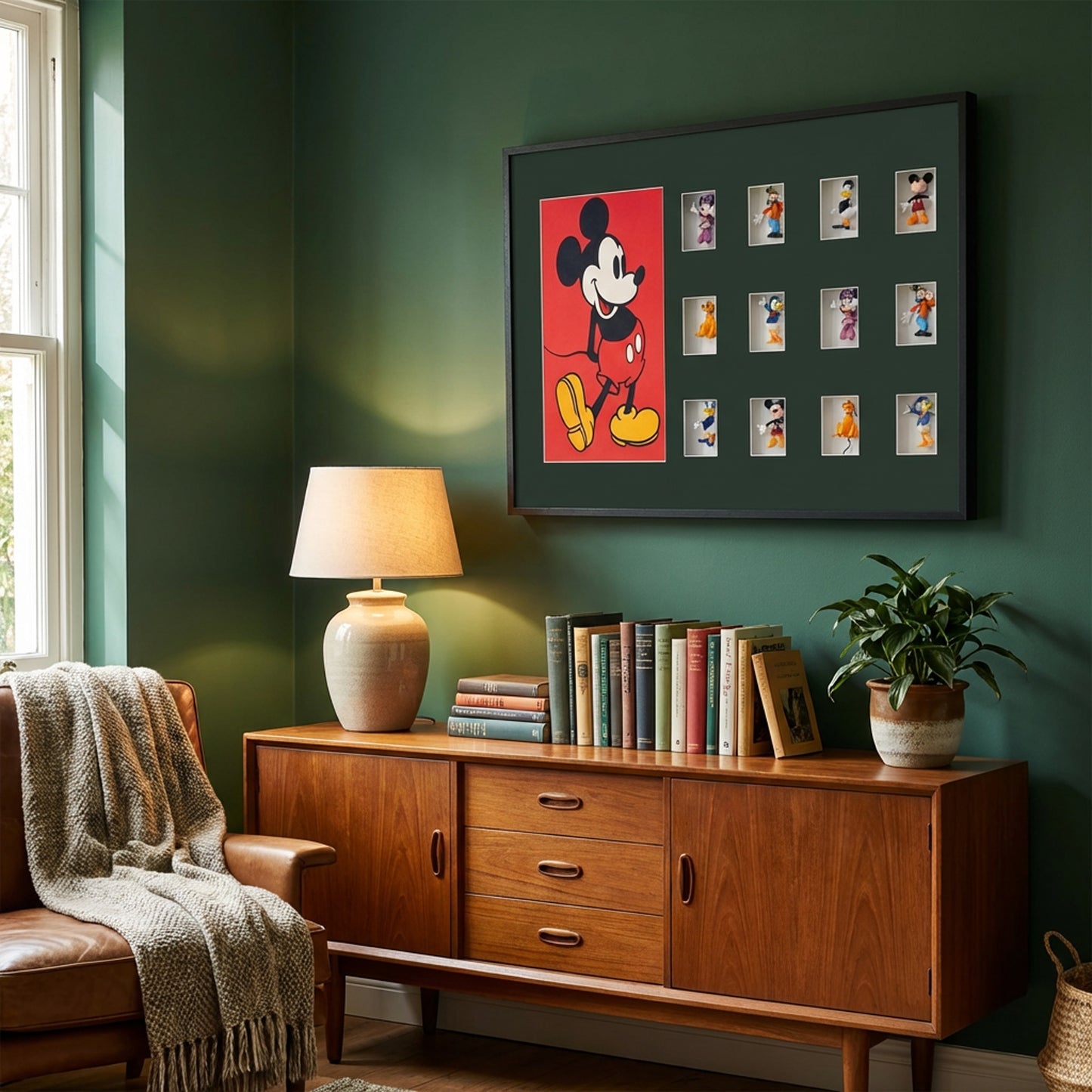 60 x 80cm Mickey Mouse Wall Art Multicoloured