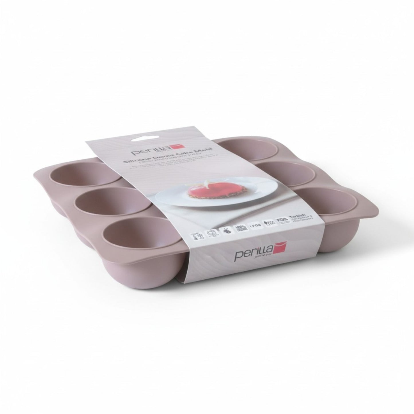 9 Hole Silicone Cupcake Mould Pink