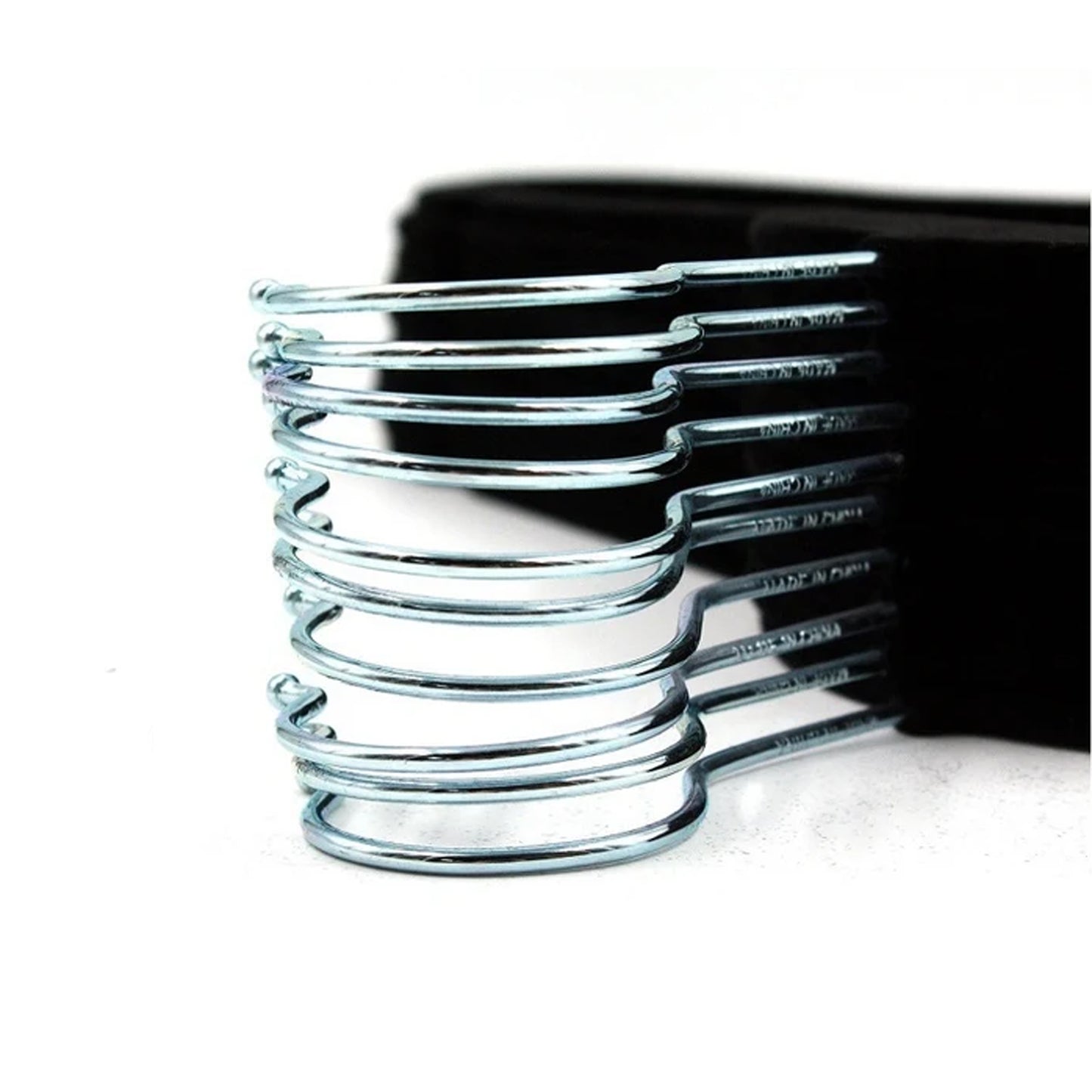 25 Piece Velvet Hanger with Chrome Hooks Set Black