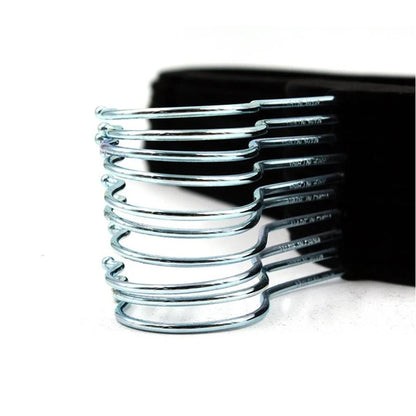 25 Piece Velvet Hanger with Chrome Hooks Set Black