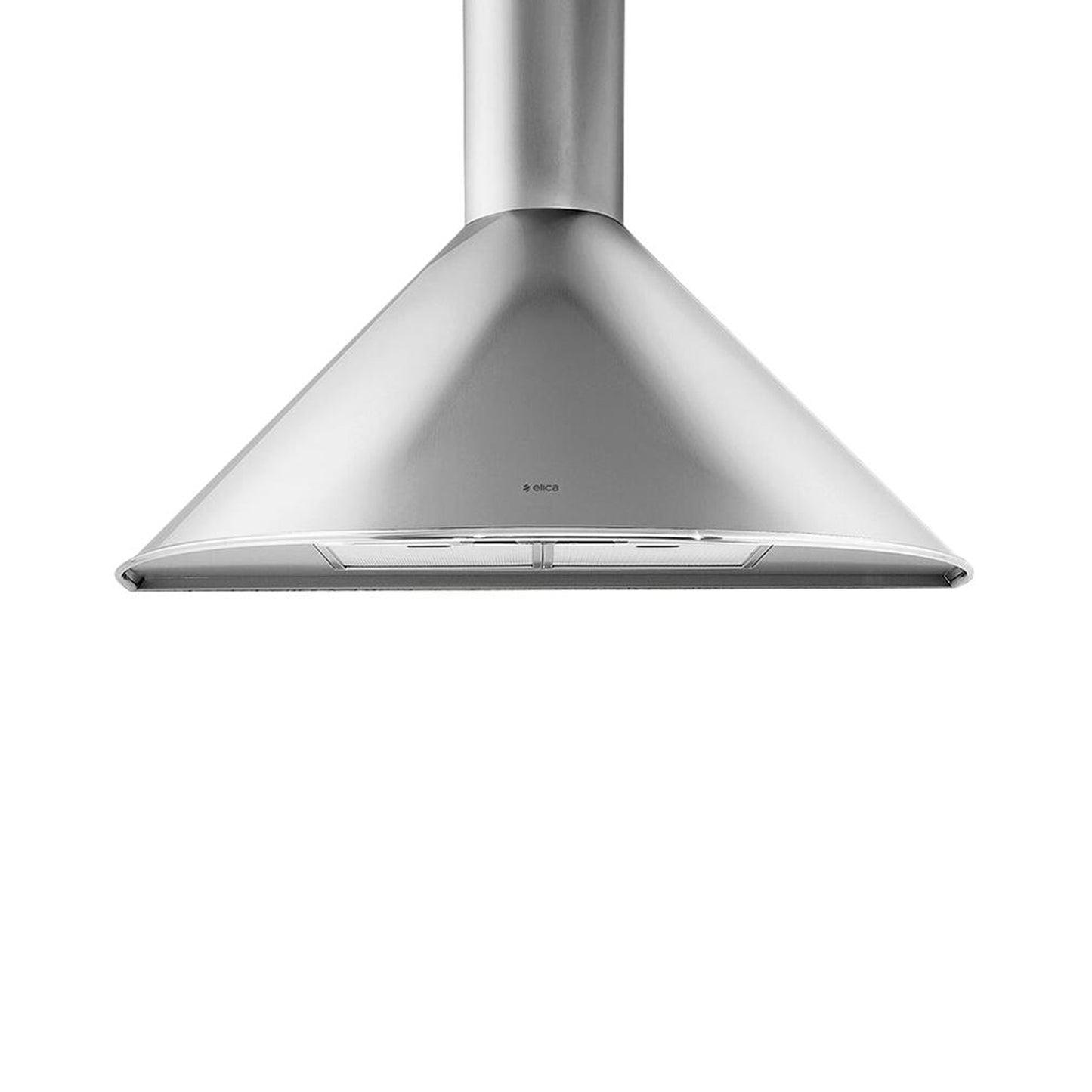 Elica 60cm Cone Shaped Cooker Hood with Curved Chimney Silver