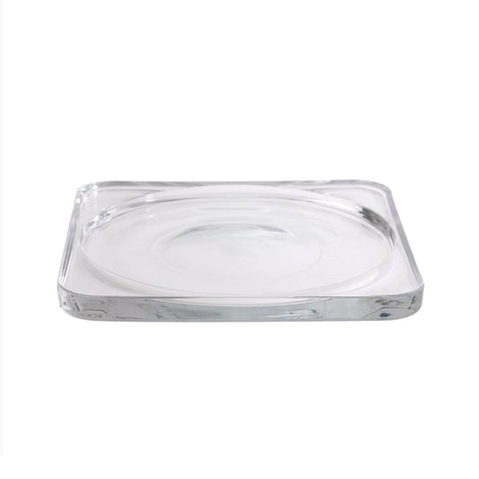 Kitchen Life Edged Glass Cake Platter Clear