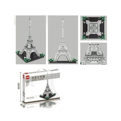 Eiffel Tower Building Block Set 3080pcs Grey