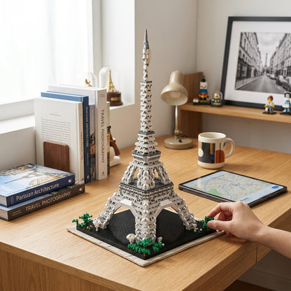 Eiffel Tower Building Block Set 3080pcs Grey