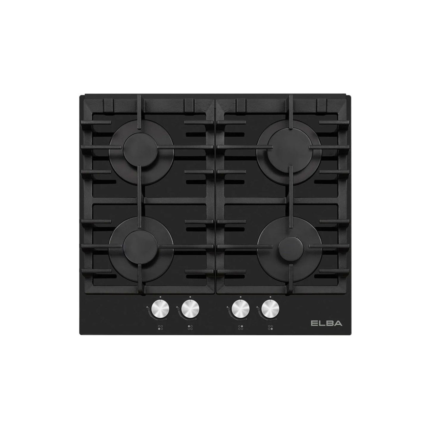 Elba 60cm Glass 4 Burner Gas Hob Black