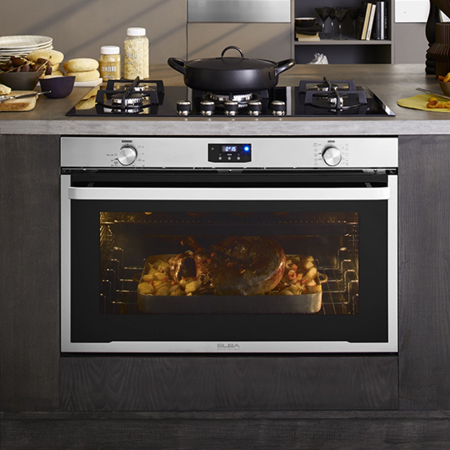 Elba 90cm Built In Multifunction Electric Oven Silver