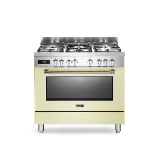 Elba Excellence 90cm 5 Burner Gas Cooker With Electric Oven - Cream