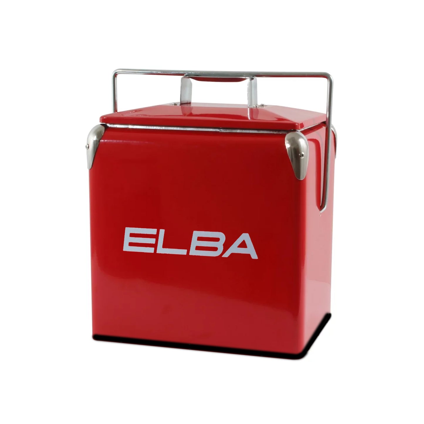 Elba Retro Metal Coolerbox Red