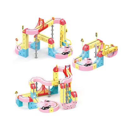 DIY 68 Piece Magnetic Track Toy Multicoloured