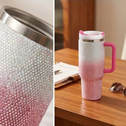 1.2Lt Glitter Flask Pink