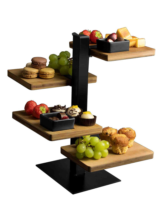 Excellent Houseware Etagere 4 Tier Food Stand - Black