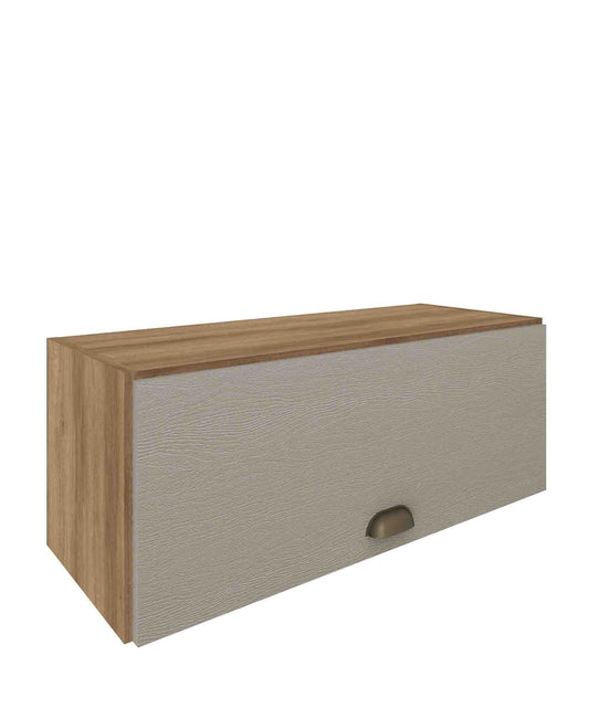 Exotic Designs 1 Door Top Mount - Walnut & Natural Oak