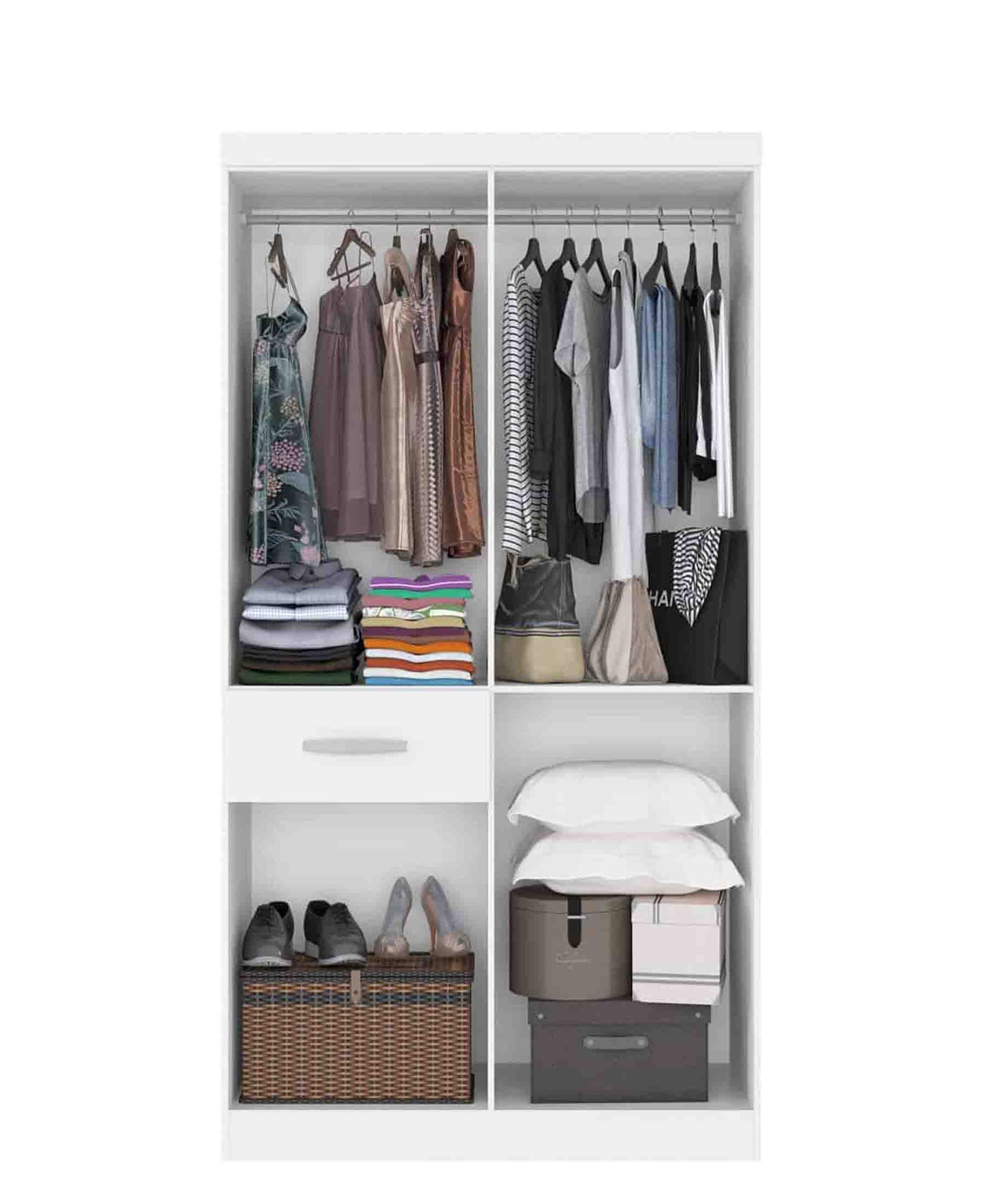 Exotic Designs 5 Door Wardrobe With Legs - Cocoa Brown & Natural Oak