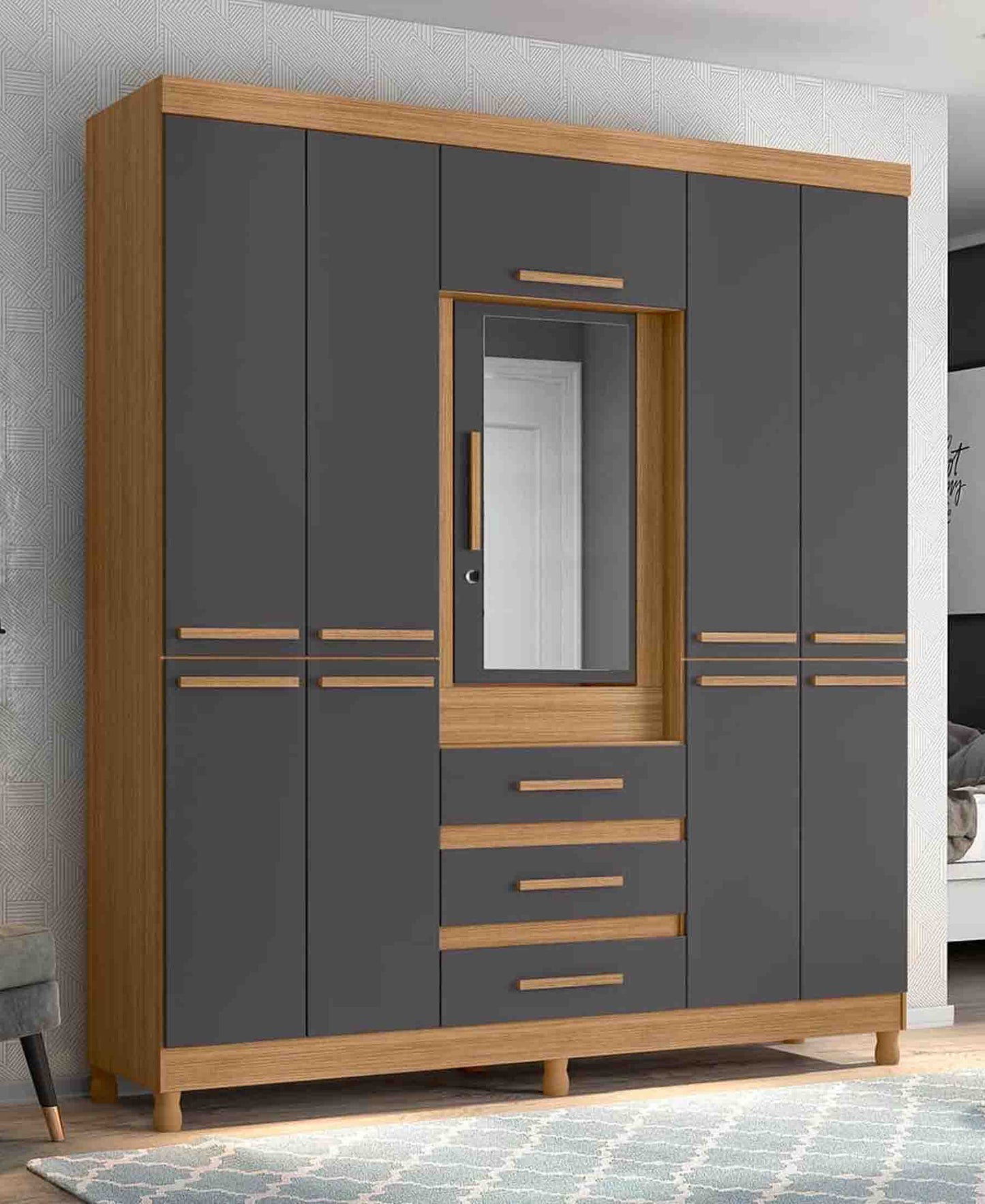 Exotic Designs Fusion Double Wardrobe - Natural