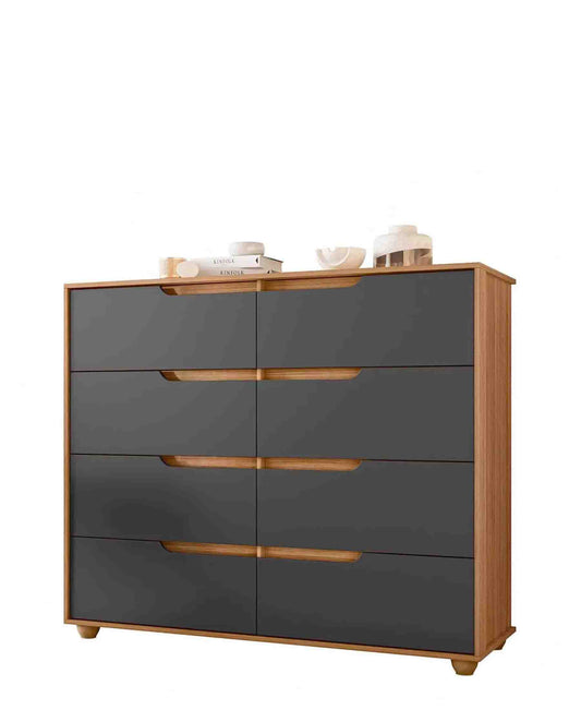 Exotic Designs Modern Doble Chest Of Draws – Natural & Titanium